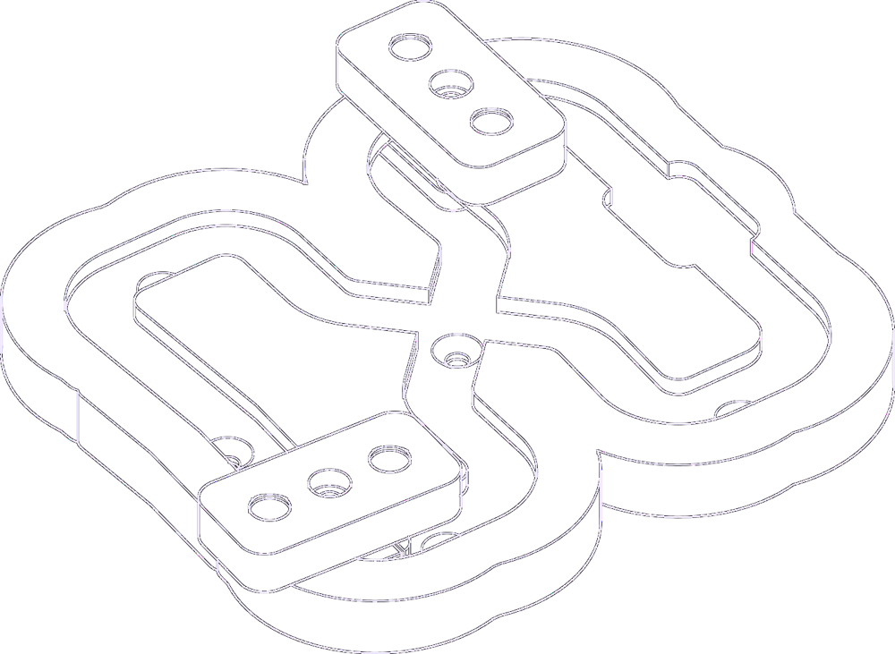 NERDLOCK-R figure-8 rail plate with two pucks